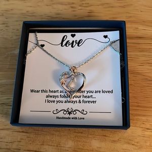 Yesteel Silver Love Heart Necklace